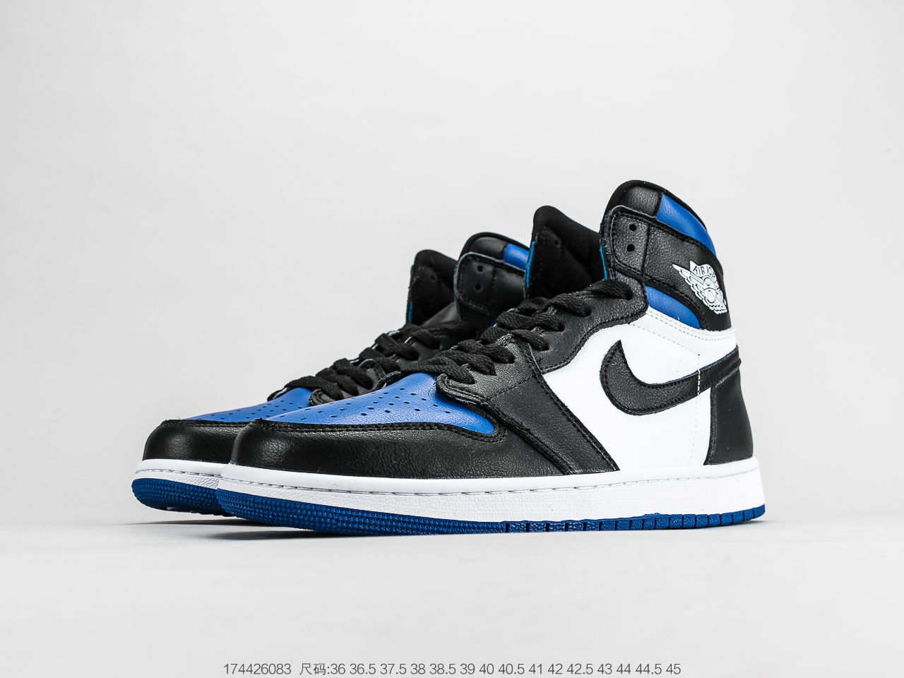 200 乔1 Air Jordan 1 Retro OGGame RoyalAJ1代经典复古经典高帮百搭文化篮球鞋“蓝黑脚趾” 555088-041