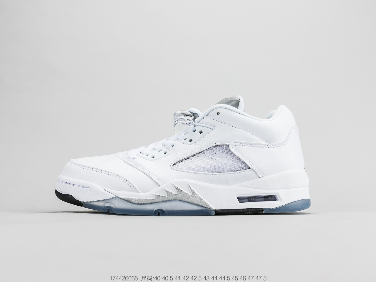 300 乔丹Air Jordan 5 Low GS “WhiteSilver” 乔5低帮白银  819172-122