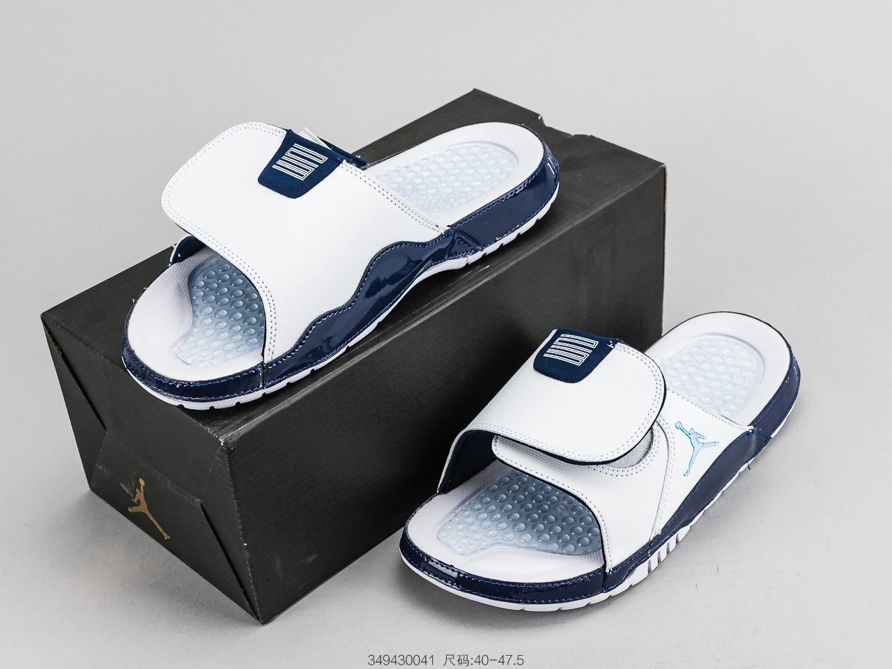 80 乔丹 AIR JORDAN HYDRO XII乔丹aj12运动拖鞋实拍乔丹魔术贴循环拖鞋