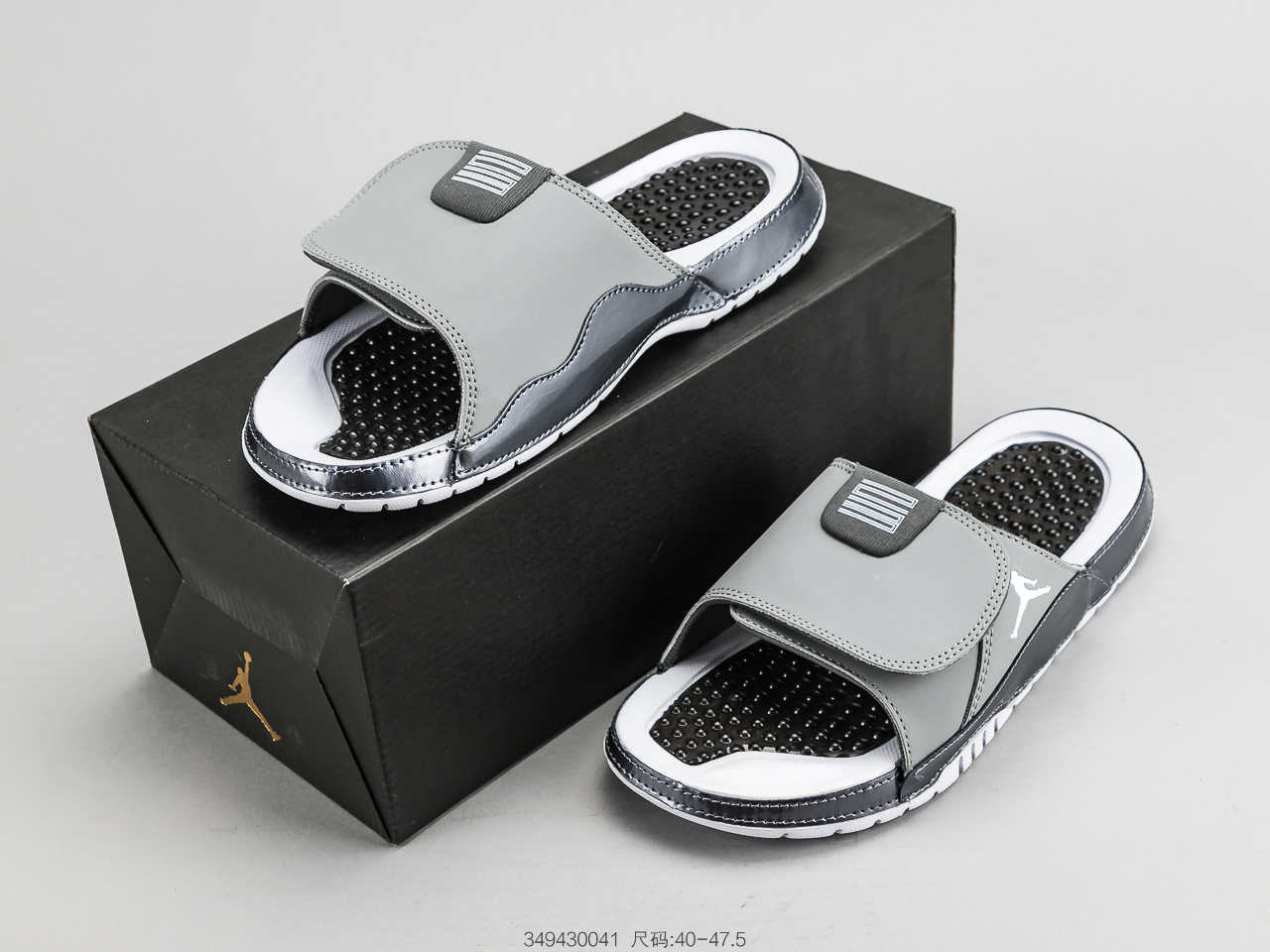 80 乔丹 AIR JORDAN HYDRO XII乔丹aj12运动拖鞋实拍乔丹魔术贴循环拖鞋