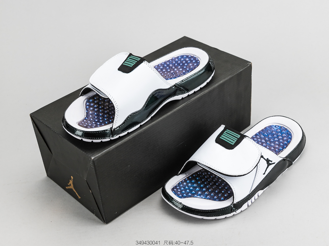80 乔丹 AIR JORDAN HYDRO XII乔丹aj12运动拖鞋实拍乔丹魔术贴循环拖鞋