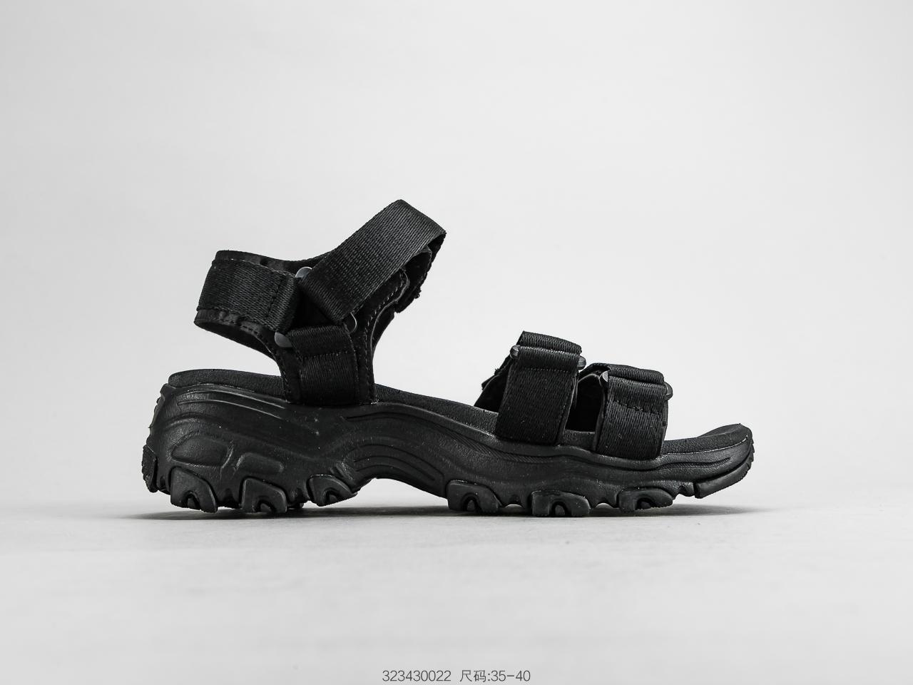 120 SKECHERS斯凯奇 凉鞋女鞋熊猫鞋绣花厚底松糕休闲沙滩鞋