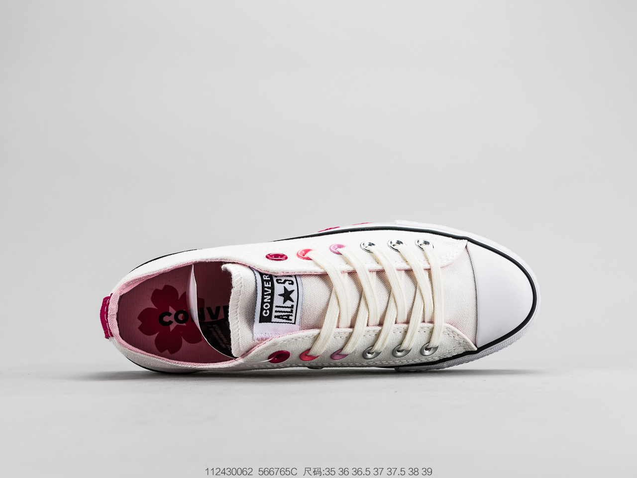 140   厚底糕松 鞋 Converse 匡女威 鞋All Star Lift OX 樱花厚底帆布休板闲