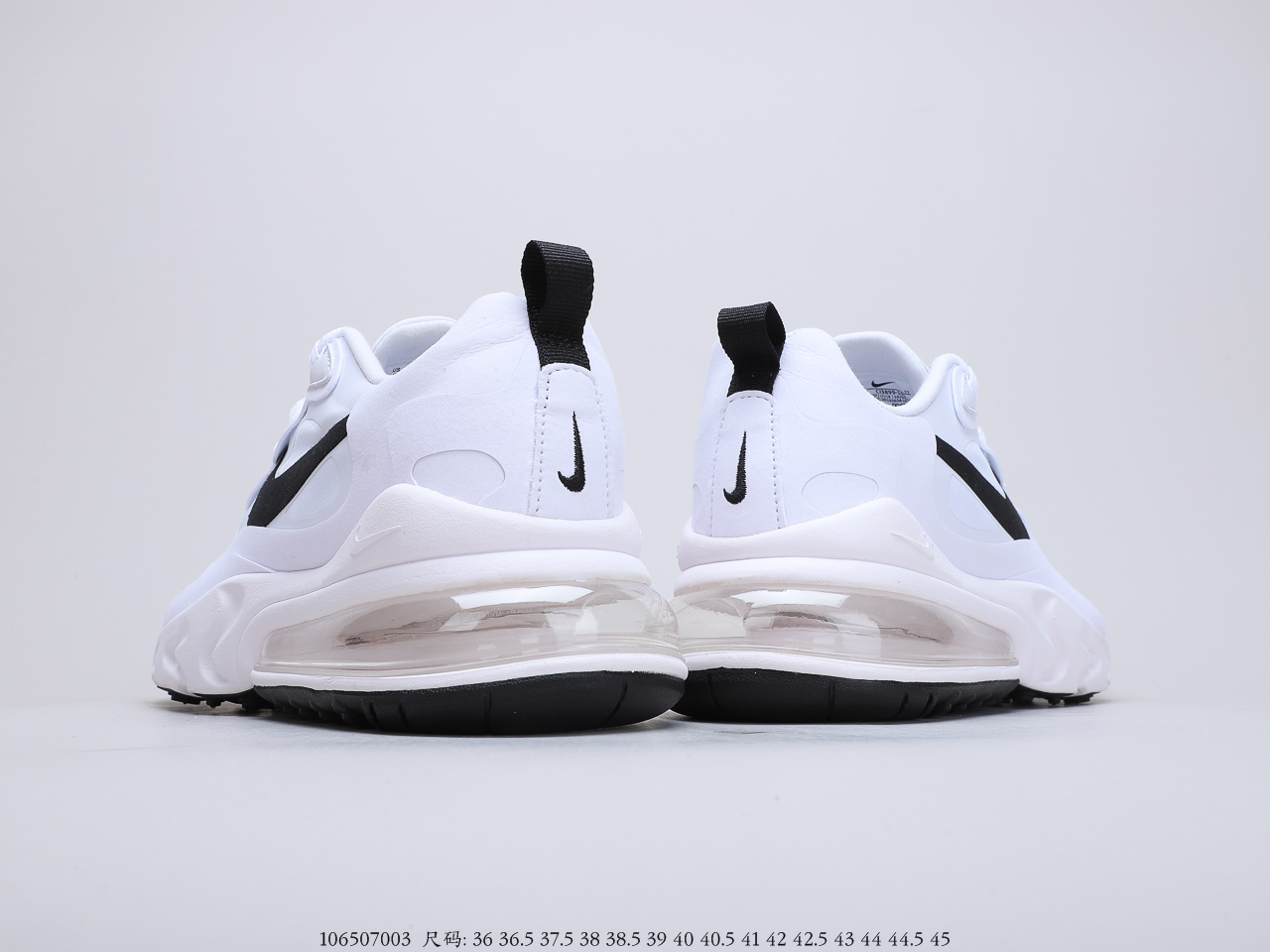 160 耐克NIKE AIR MAX 270 React 半掌气垫跑步鞋 货号：CI3899-101