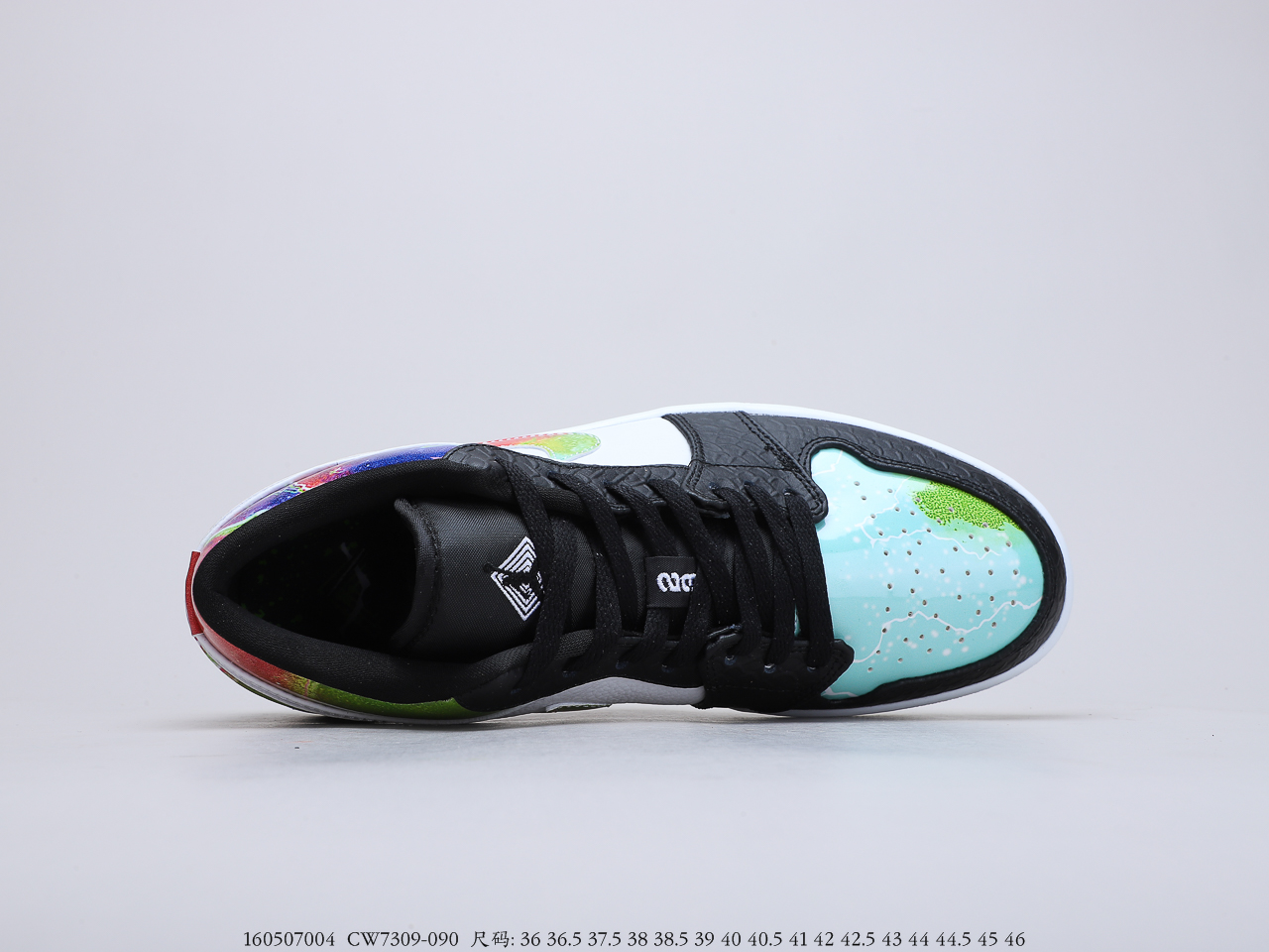 210 乔丹Air Jordan 1 Low AJ1 彩蛋 多彩拼接 低帮篮球鞋 CW7309-090