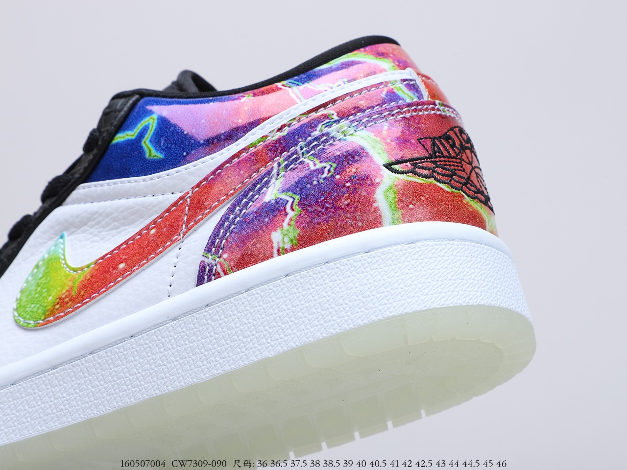 210 乔丹Air Jordan 1 Low AJ1 彩蛋 多彩拼接 低帮篮球鞋 CW7309-090