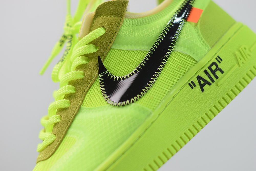 detalles D05Y5 Off-White x Nike Air Force 1 Low "Air Force OW verde fluorescente Número de producto AO4606-70…