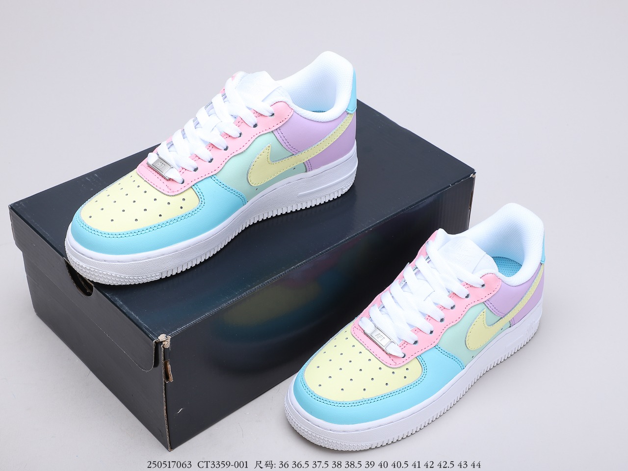 190公司级 耐克 Nike Air Force 1 Low “色彩拼接彩蛋” 空军一号低帮百搭休闲运动板鞋  货号：CT3359-001