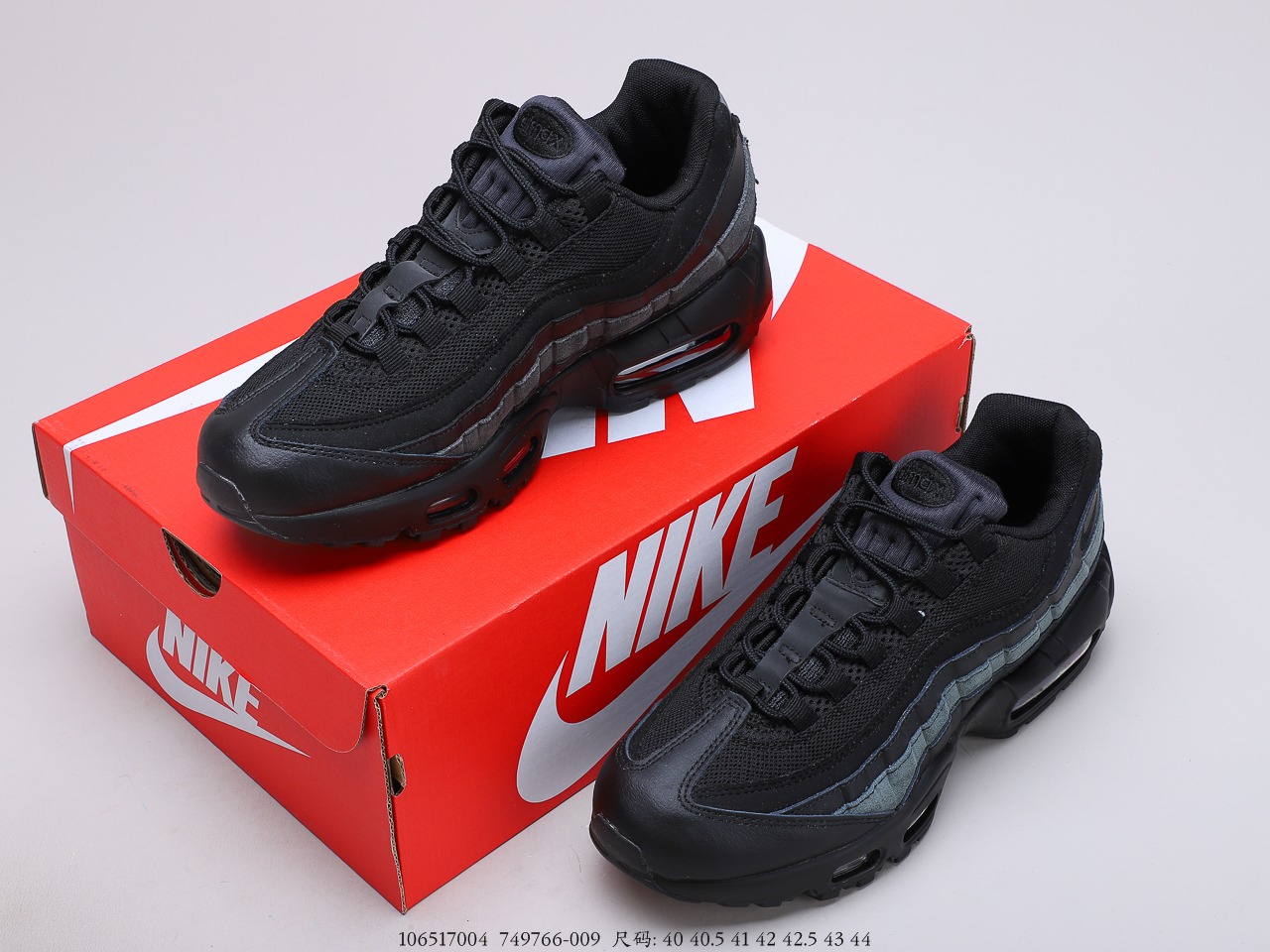 210公司级 耐克 Nike Air Max 95 Essential 子弹复古气垫跑步鞋 货号749766-009