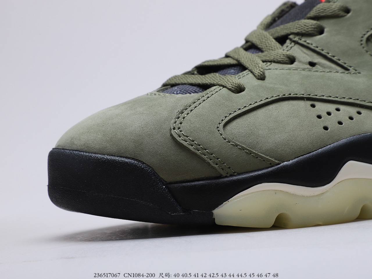 400 乔丹Air Jordan 乔6橄榄绿整体以麂皮打造鞋面 货号：CN1084-200