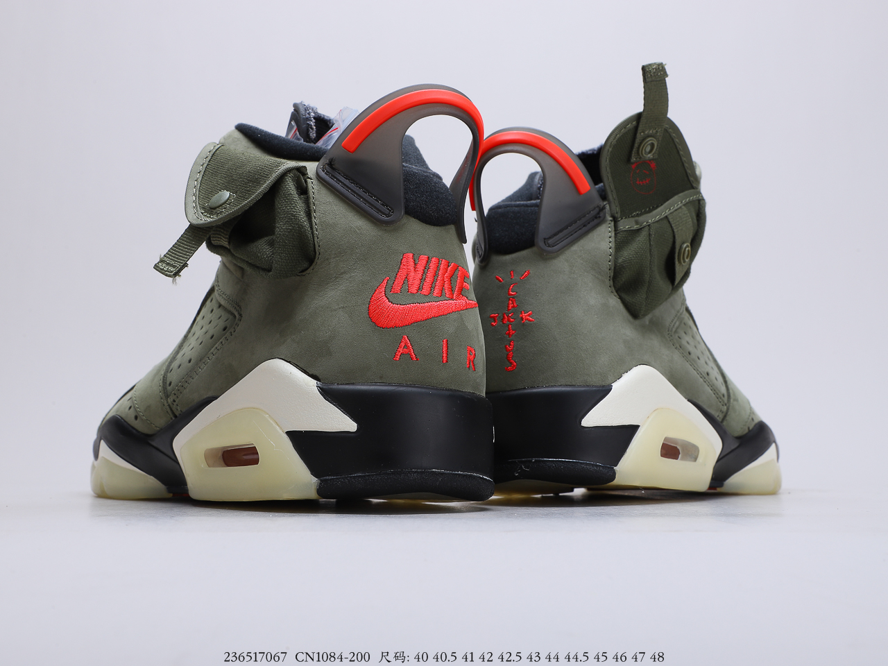 400 乔丹Air Jordan 乔6橄榄绿整体以麂皮打造鞋面 货号：CN1084-200