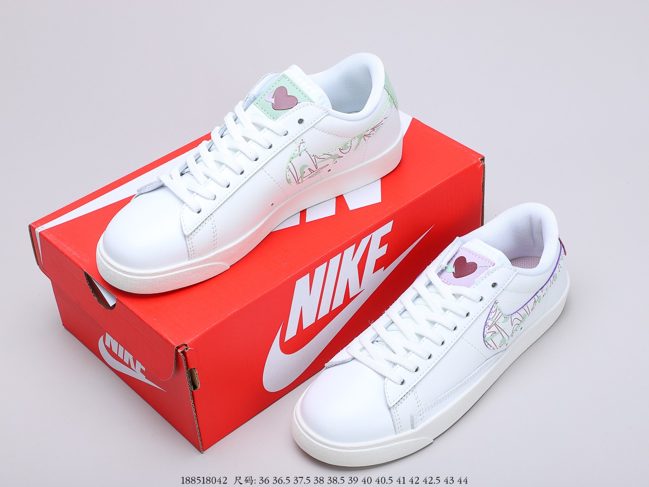 130 耐克 Nike Blazer Low Premium开拓者限定百搭小白板鞋   货号：CT5750-100