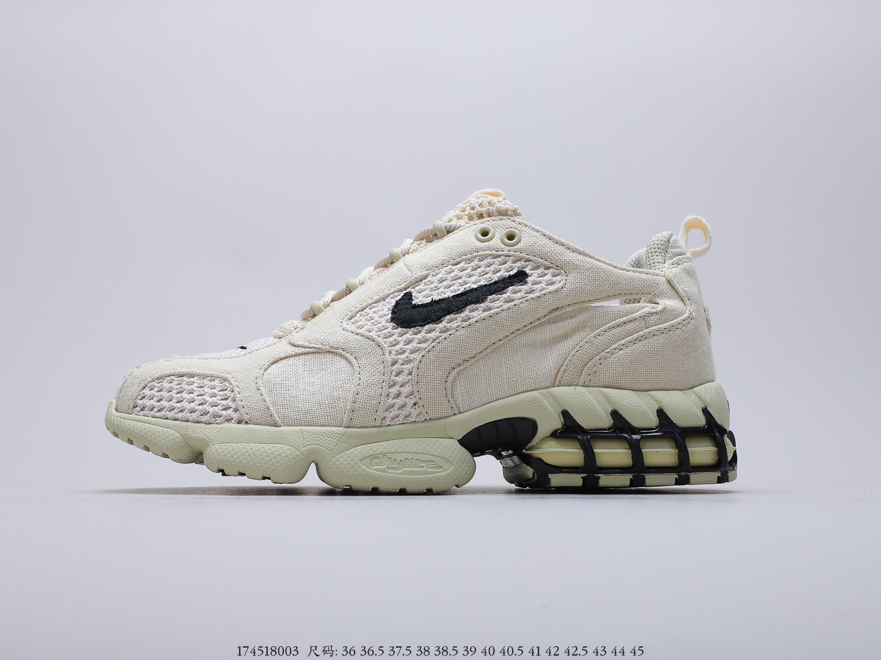 160耐克 美国元祖街头潮牌Stussy x Nike Air Zoom Spiridon Caged 2斯皮里东牢笼2代系列复古休闲运动慢跑鞋货号：CU1854-200