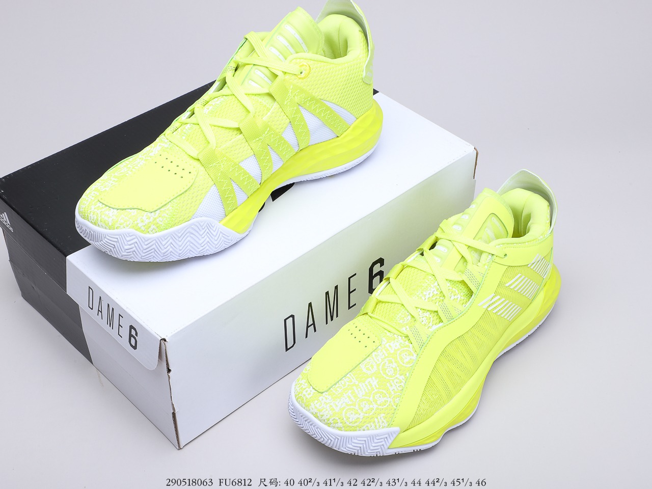 190 阿迪达斯 Adidas Dame 6 GCA 中帮缓震复古休闲文化篮球鞋货号：FU6813