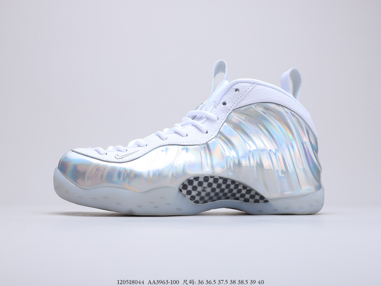 230 耐克 Nike Air Foamposite One 白伯爵喷透明喷超级好看的 货号：AA3963-100