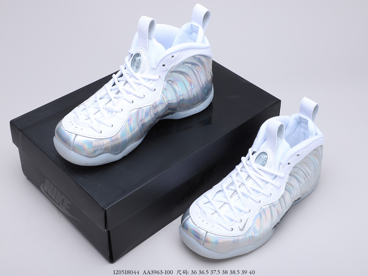 230 耐克 Nike Air Foamposite One 白伯爵喷透明喷超级好看的 货号：AA3963-100