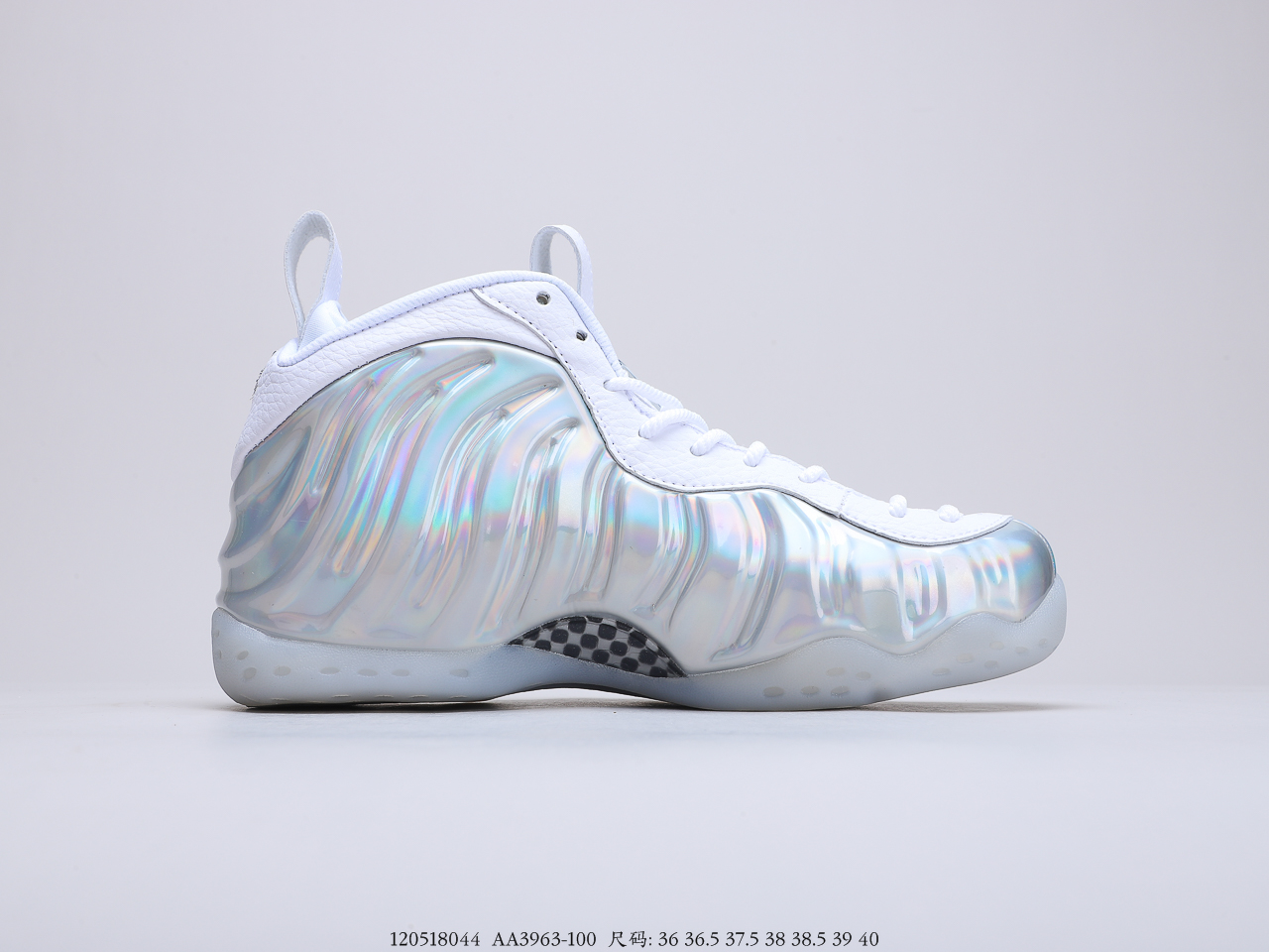 230 耐克 Nike Air Foamposite One 白伯爵喷透明喷超级好看的 货号：AA3963-100