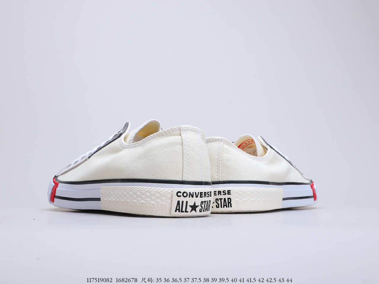 150 匡威Converse All Star解构拼接撞色低帮休闲板鞋 货号：168267B