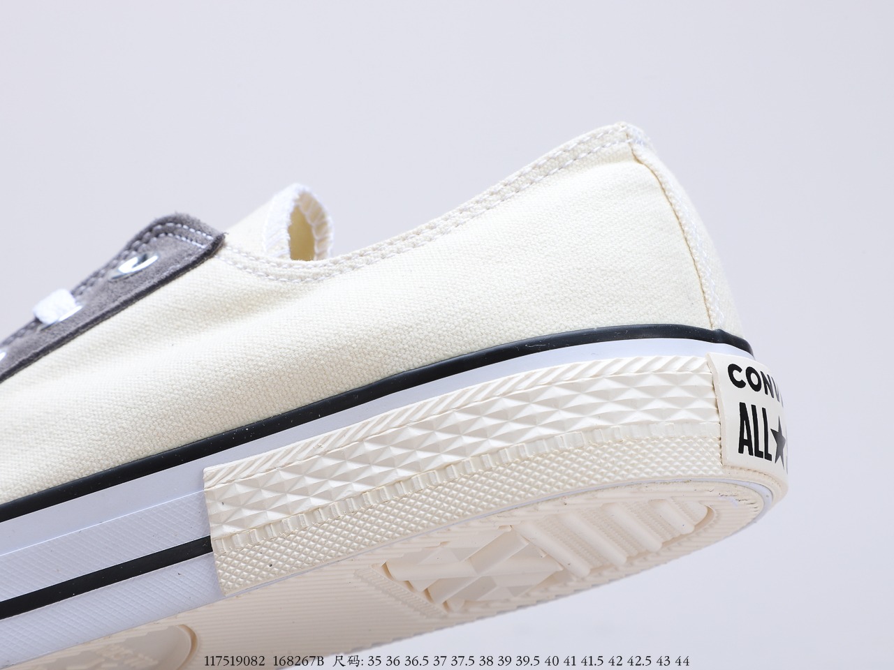 150 匡威Converse All Star解构拼接撞色低帮休闲板鞋 货号：168267B