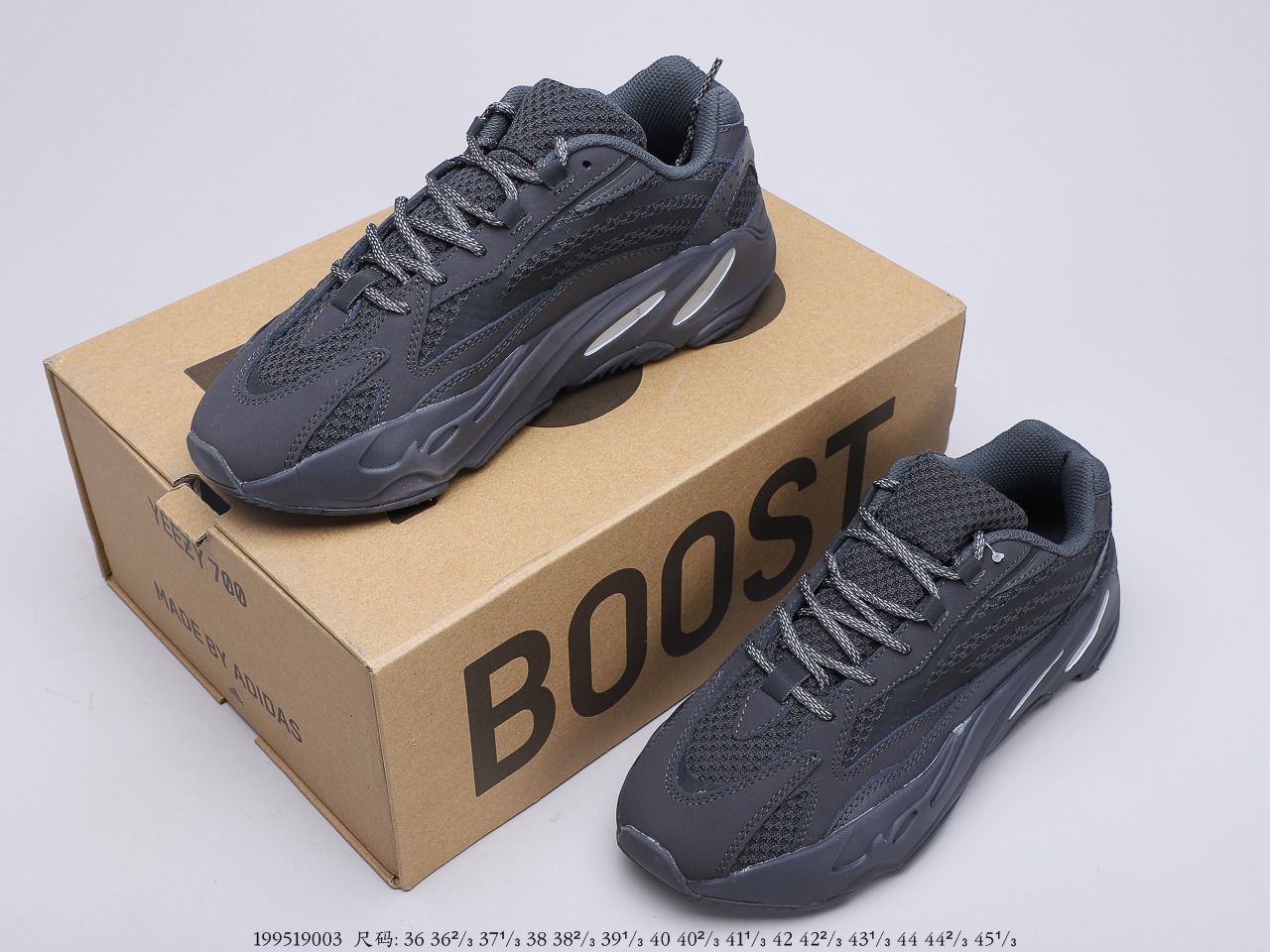 160真爆  阿迪达斯Adidas Yeezy Boost 700 Inertia 侃爷椰子700 3M反光跑鞋EF2828