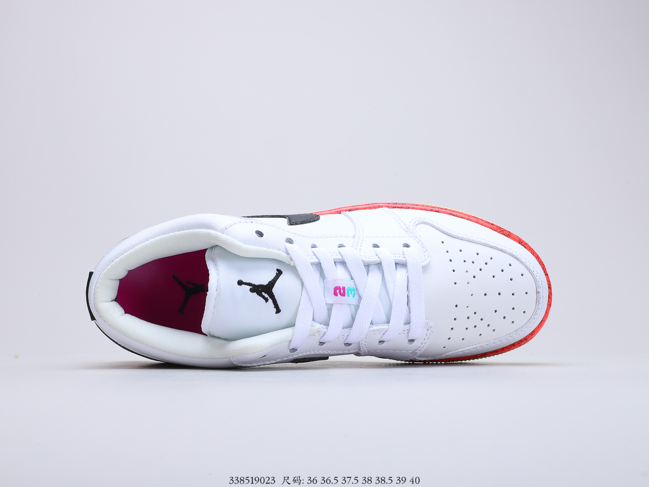 170 乔丹AJ1 白黑黄色 鸳鸯彩虹克 Nike Air Jordan 1 Low 紫红鸳鸯 AJ1 乔1 低帮潮流缓震运动休闲板鞋 BQ6931-101