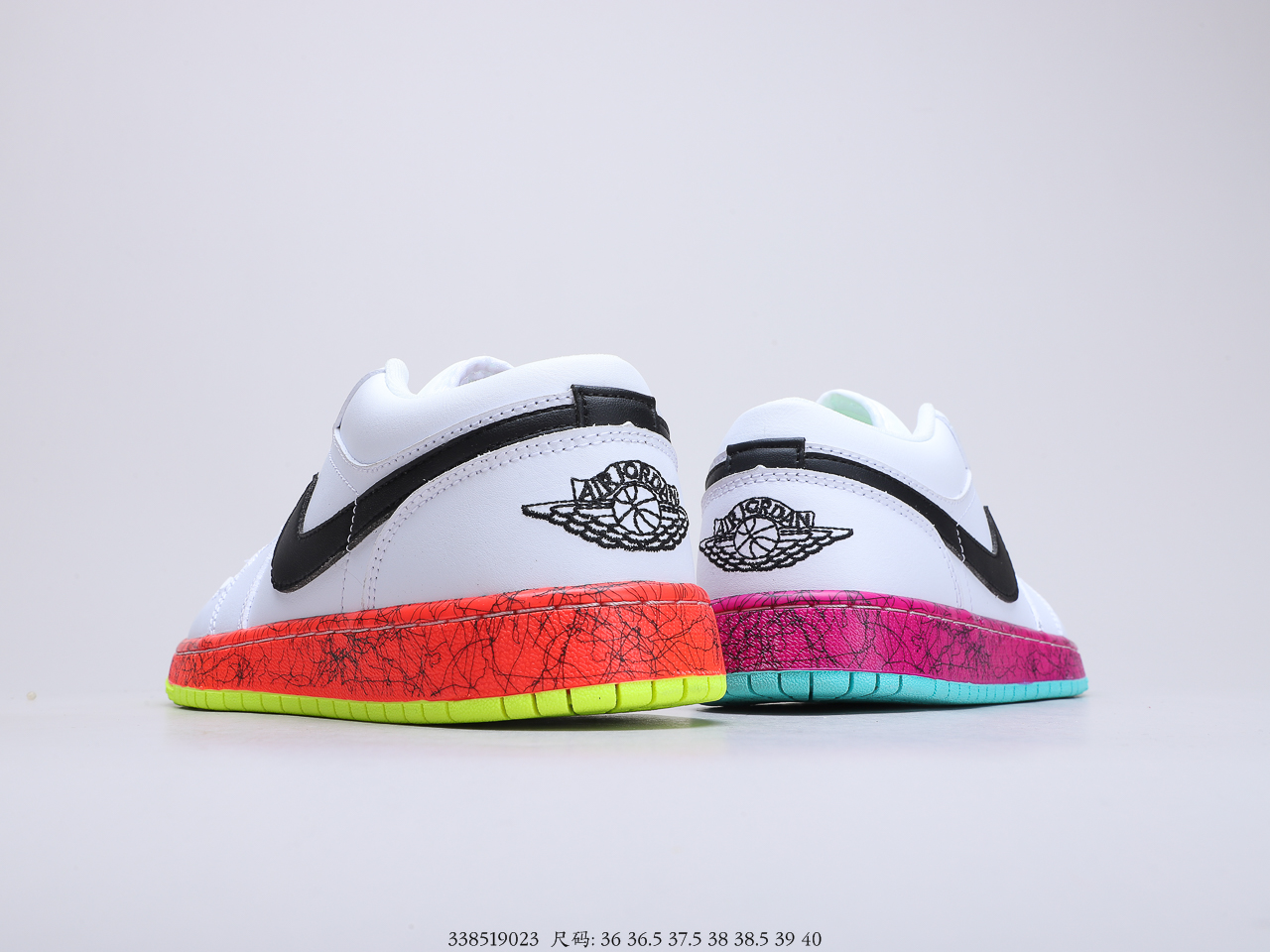 170 乔丹AJ1 白黑黄色 鸳鸯彩虹克 Nike Air Jordan 1 Low 紫红鸳鸯 AJ1 乔1 低帮潮流缓震运动休闲板鞋 BQ6931-101