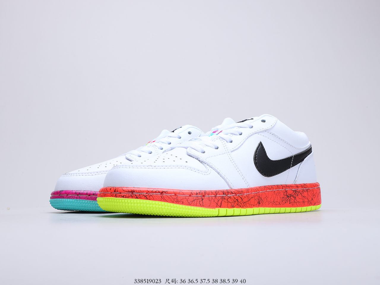 170 乔丹AJ1 白黑黄色 鸳鸯彩虹克 Nike Air Jordan 1 Low 紫红鸳鸯 AJ1 乔1 低帮潮流缓震运动休闲板鞋 BQ6931-101