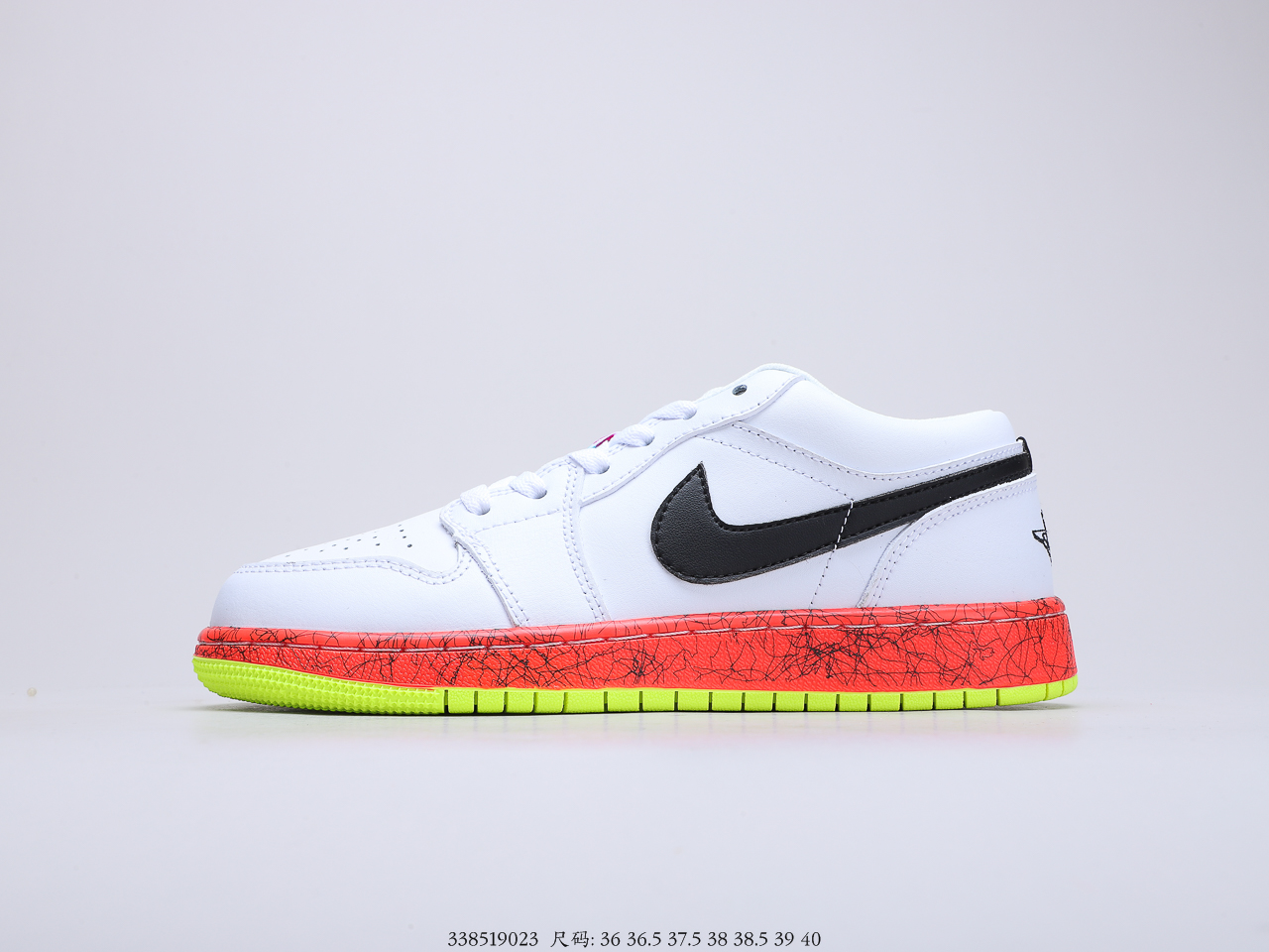 170 乔丹AJ1 白黑黄色 鸳鸯彩虹克 Nike Air Jordan 1 Low 紫红鸳鸯 AJ1 乔1 低帮潮流缓震运动休闲板鞋 BQ6931-101