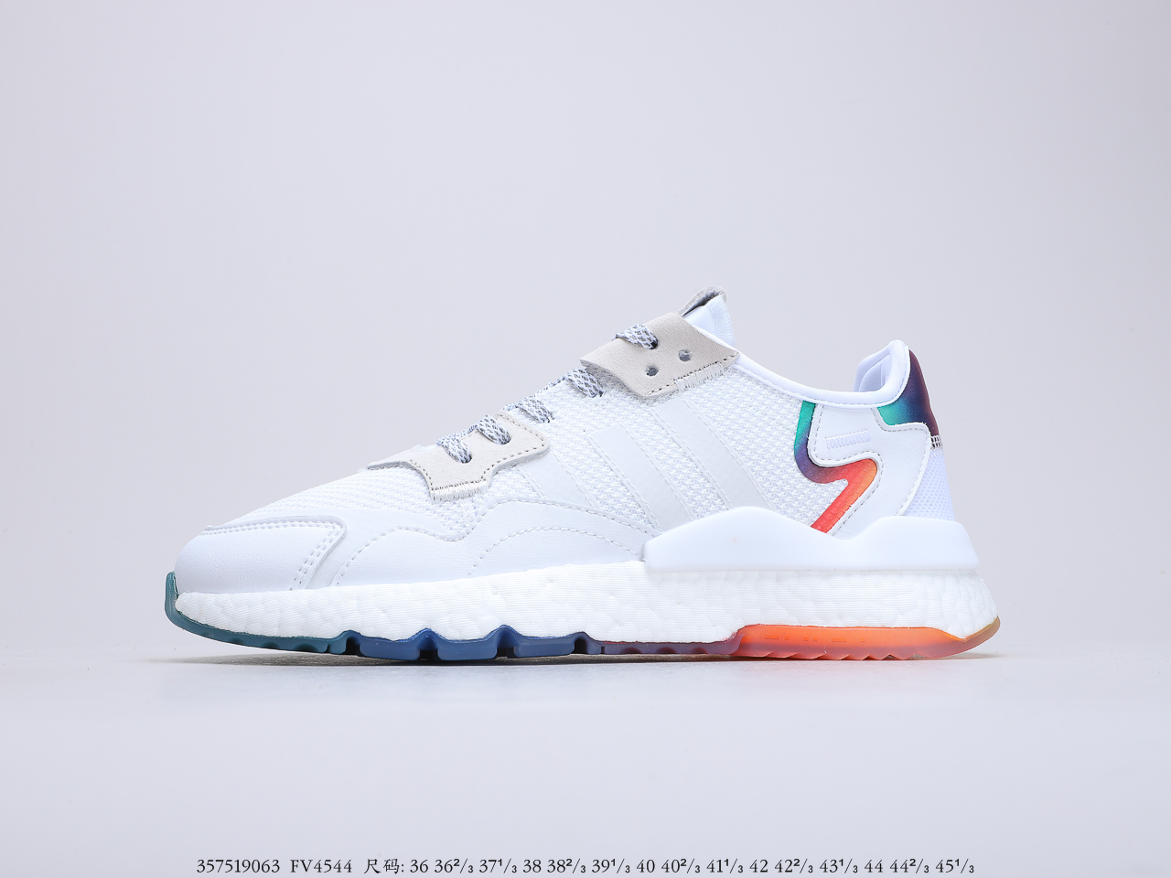 190阿迪达斯 Adidas Nite Jogger 2019 Boost 联名夜行者复古跑鞋 极具复古风格鞋头及鞋跟点缀3M反光货号：FV4544