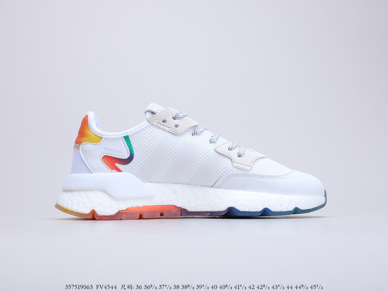 190阿迪达斯 Adidas Nite Jogger 2019 Boost 联名夜行者复古跑鞋 极具复古风格鞋头及鞋跟点缀3M反光货号：FV4544