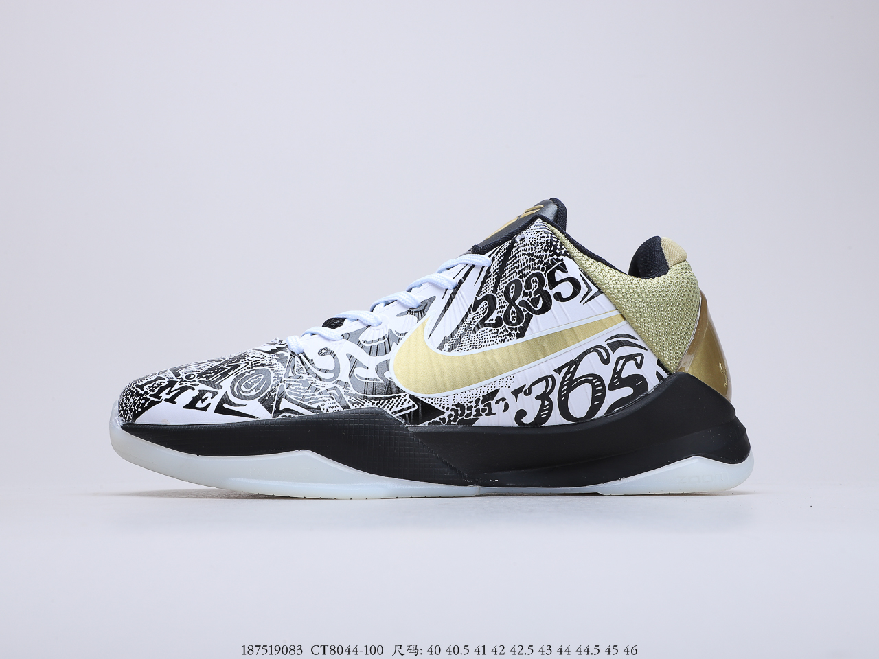 200 耐克NIKE ZOOM KOBE 5 PROTRO 科比五代 ZK5 此次ZK5官方复刻传承了元年经典飞线科技并搭载全新旗舰  货号：CT8044