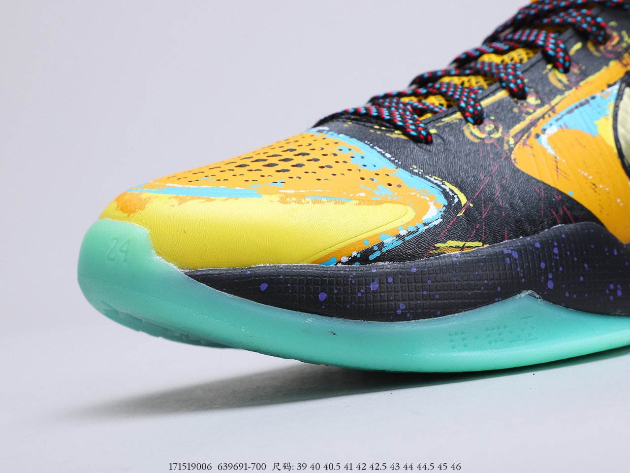 310 耐克Nike Zoom Kobe ZK5 Prelude“大师之路黑黄紫蓝涂鸦”科比5代复刻实战运动低帮文化篮球鞋 货号：639691-700