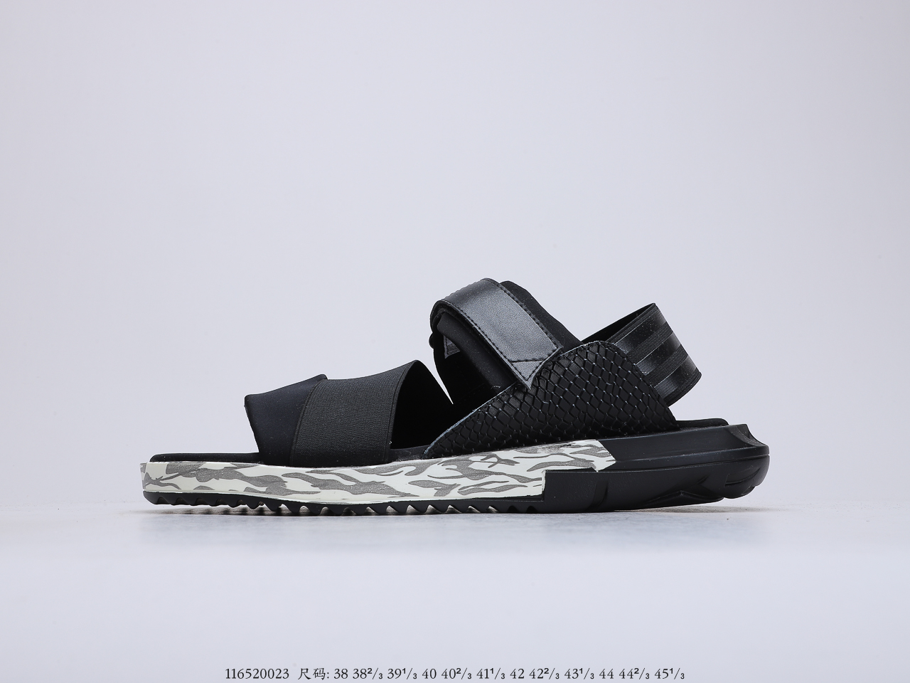 170 Y3 三本耀司 凉鞋 带气垫 黑色 3M反光经典爆款 Adidas 东莞原厂Y-3 新时尚帅气双杠凉鞋