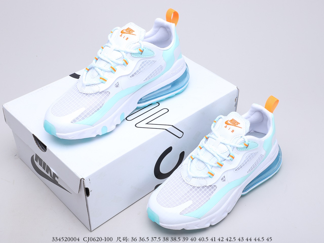 210公司级 耐克 Nike Air Max 270 React 缓震气垫休闲运动鞋 CJ0620