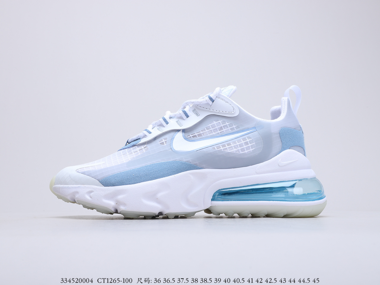 210公司级 耐克 Nike Air Max 270 React 缓震气垫休闲运动鞋 货号:CJ0625-100-莆田鞋,莆田鞋货源,高仿鞋,高仿鞋货源,安福档口,莆田高仿鞋,莆田鞋批发,高仿鞋批发,莆田高仿运动鞋,高仿运动鞋,莆田运动鞋 210公司级 耐克 Nike Air Max 270 React 缓震气垫休闲运动鞋 货号:CJ0625-100