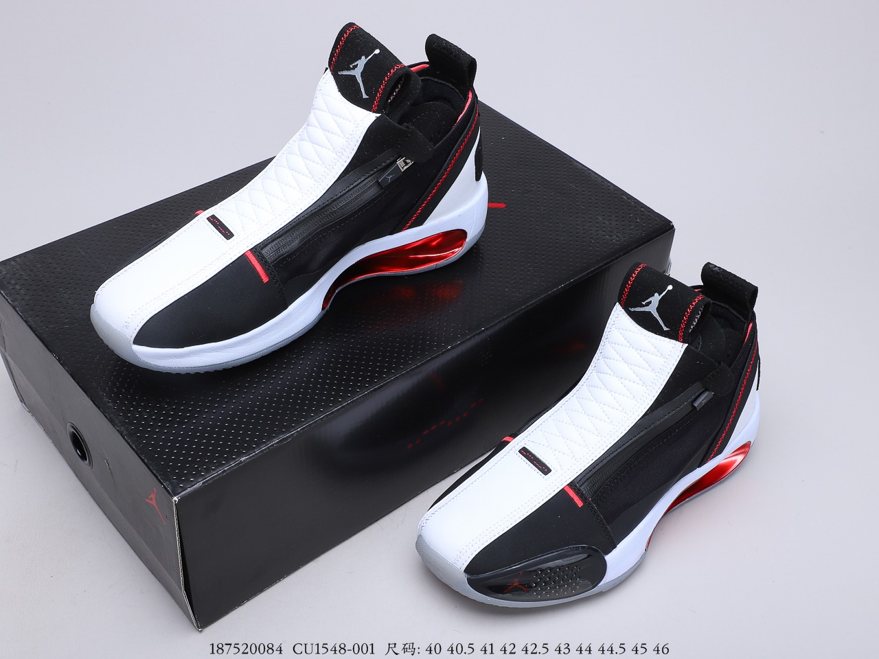 250 乔丹Air Jordan 34 SE PF “Bred” 乔丹34代低帮黑白红 Air Jordan XXXIV SE PF 篮球鞋 货号：CU1548-001