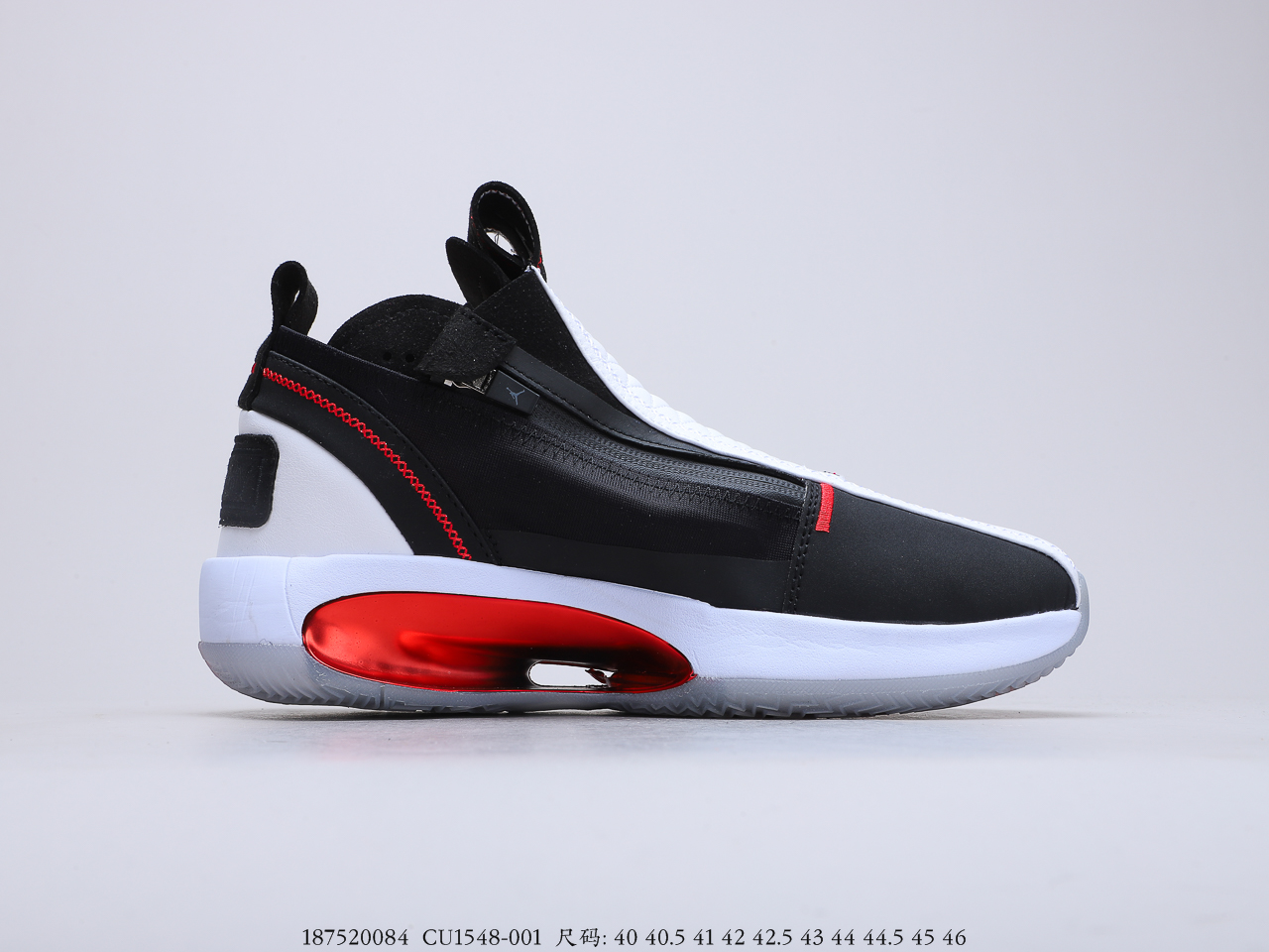 250 乔丹Air Jordan 34 SE PF “Bred” 乔丹34代低帮黑白红 Air Jordan XXXIV SE PF 篮球鞋 货号：CU1548-001