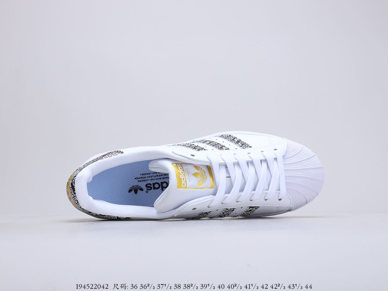 130 阿迪达斯 Originals Superstar II TMALL WhiteBlack Gold贝壳头经典百搭休闲运动板鞋 货号：EG2917