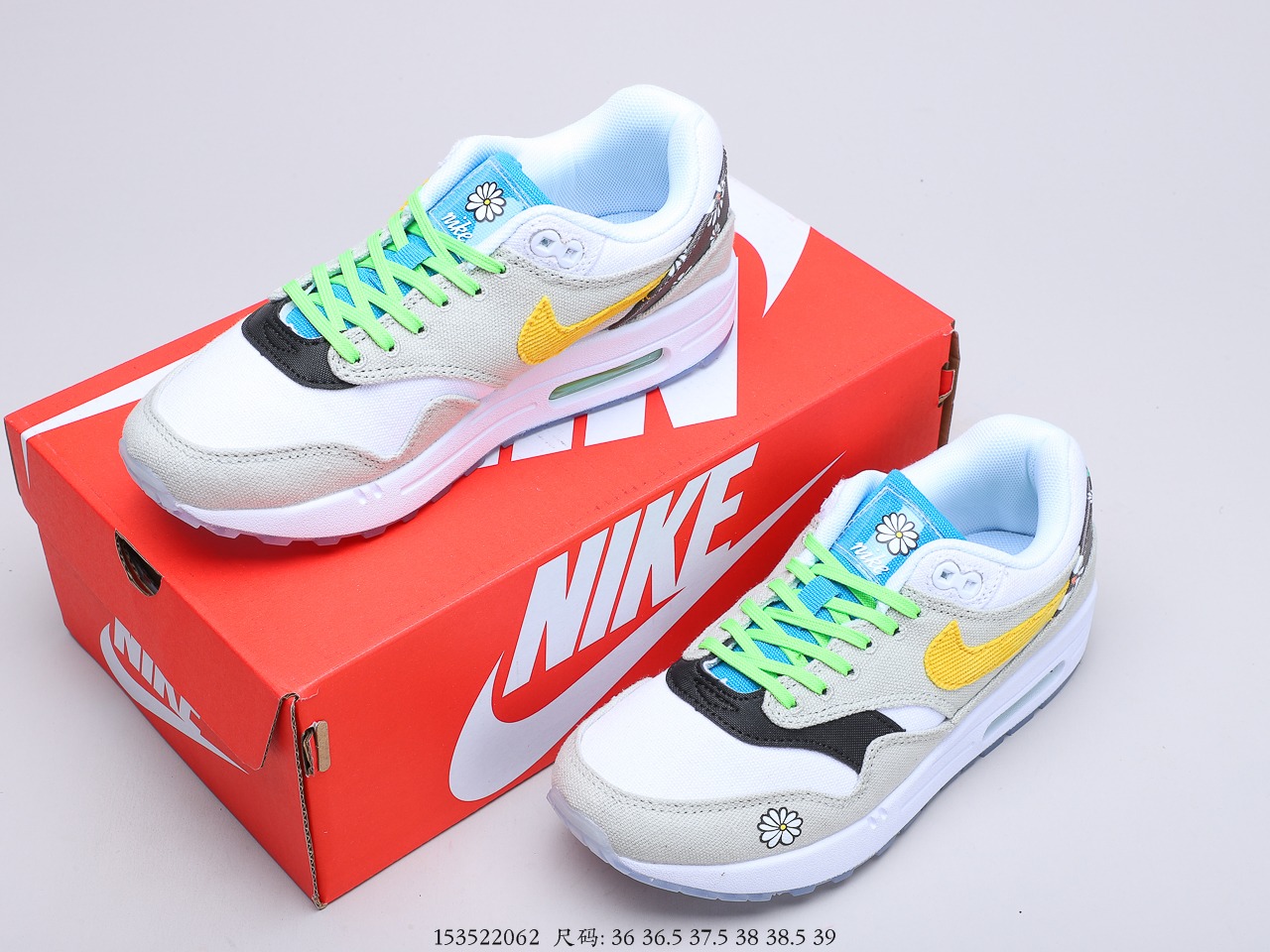 140 耐克Nike Air Max 1 Daisy Pack 小雏菊 货号：CW5861 100