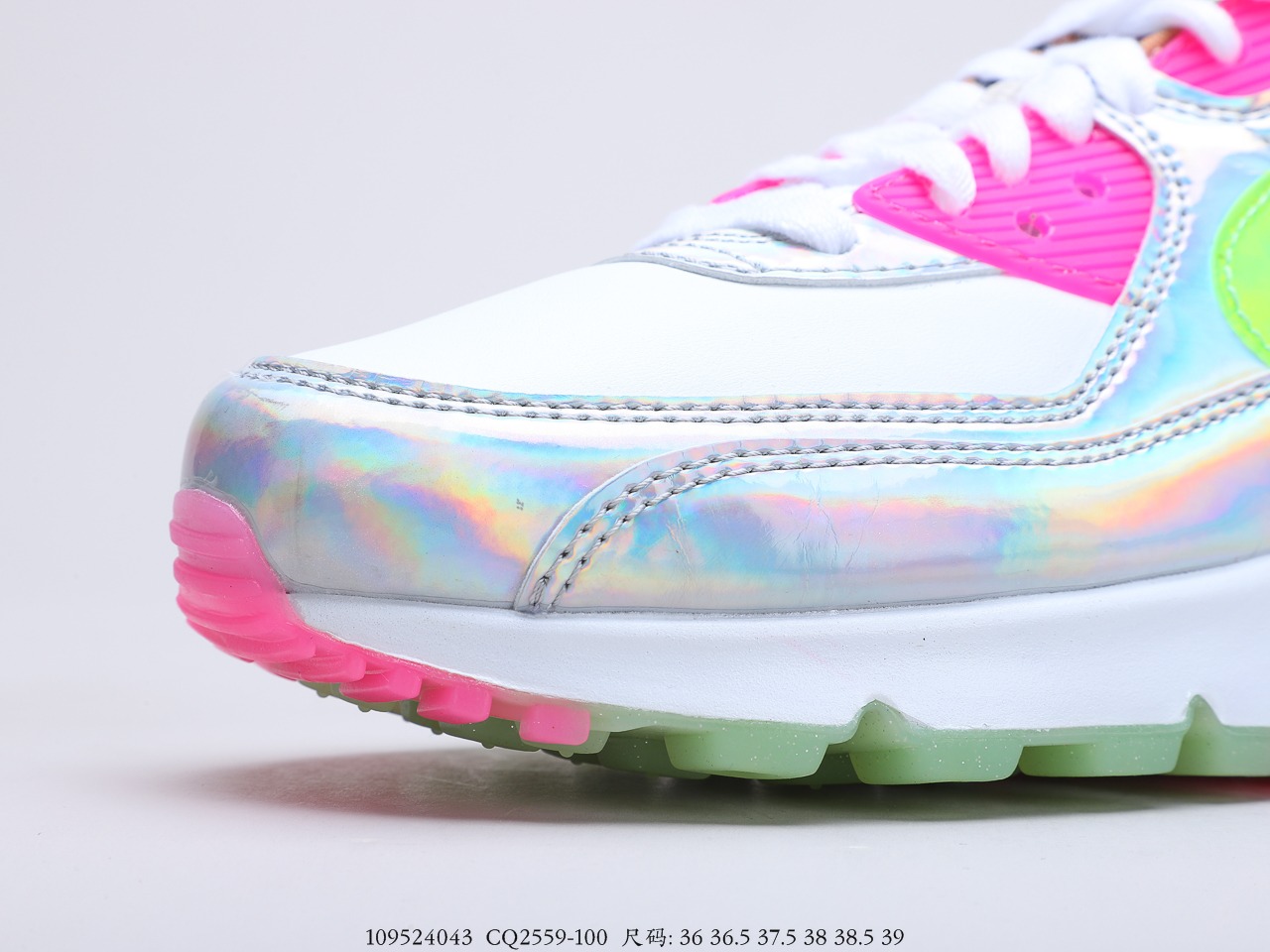180 耐克Nike Air Max 90 半掌气垫网面复古运动休闲慢跑鞋 货号：CQ2559-100 109