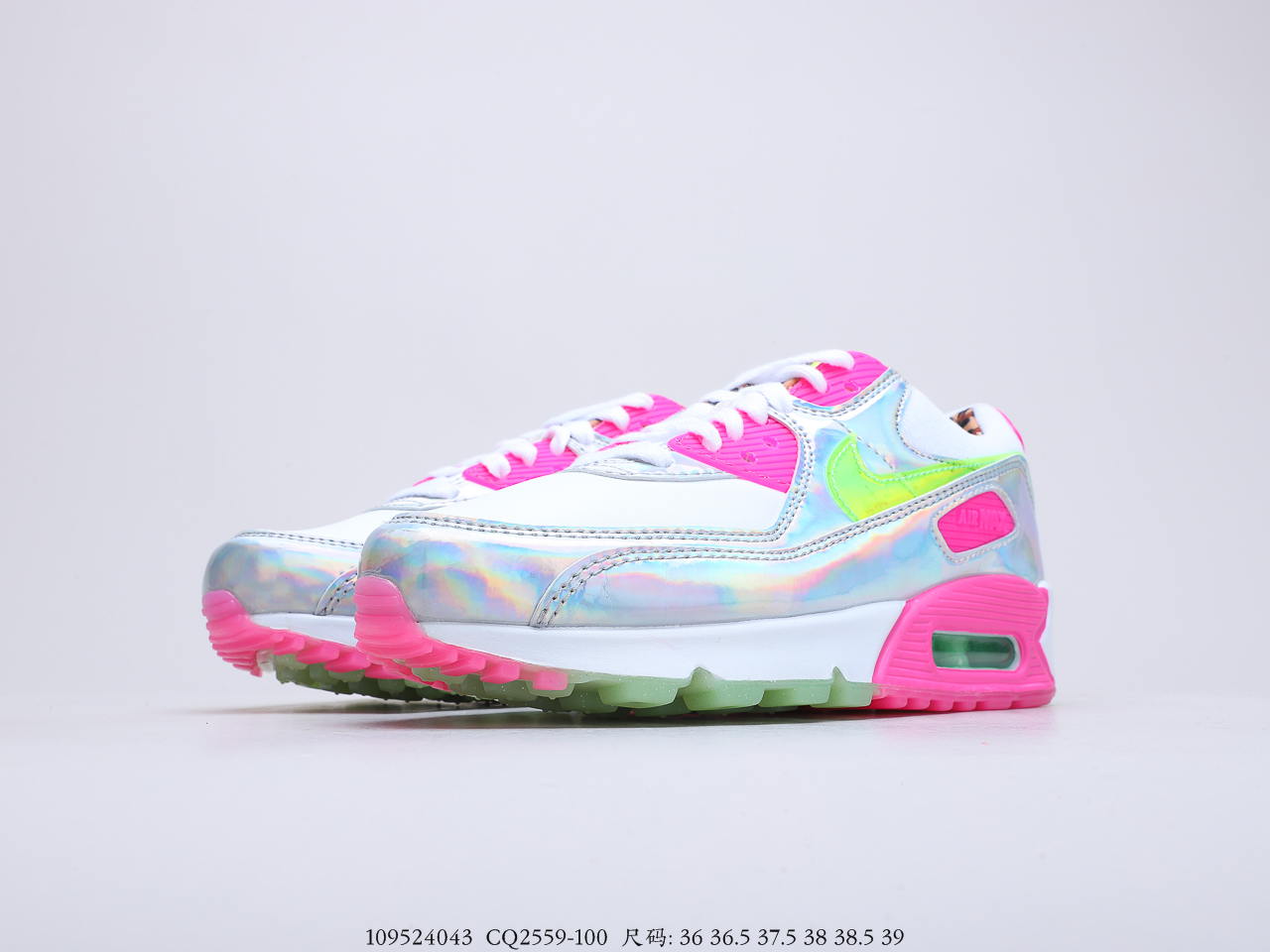 180 耐克Nike Air Max 90 半掌气垫网面复古运动休闲慢跑鞋 货号：CQ2559-100 109