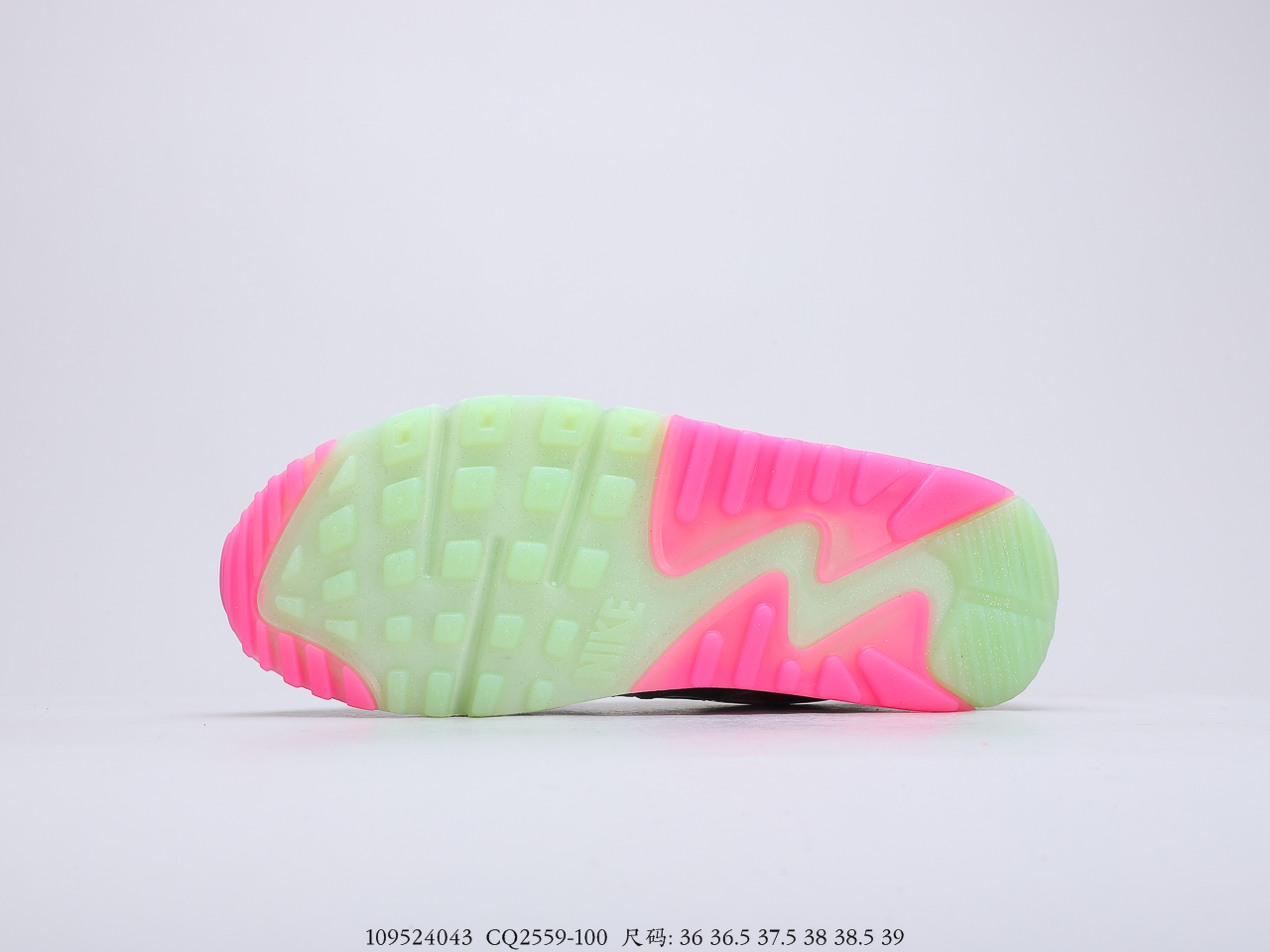 180 耐克Nike Air Max 90 半掌气垫网面复古运动休闲慢跑鞋 货号：CQ2559-100 109