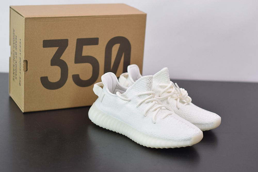 Yeezy Boost 350V2纯白冰淇淋 冰激凌椰子运动跑鞋 官方货号:CP9366