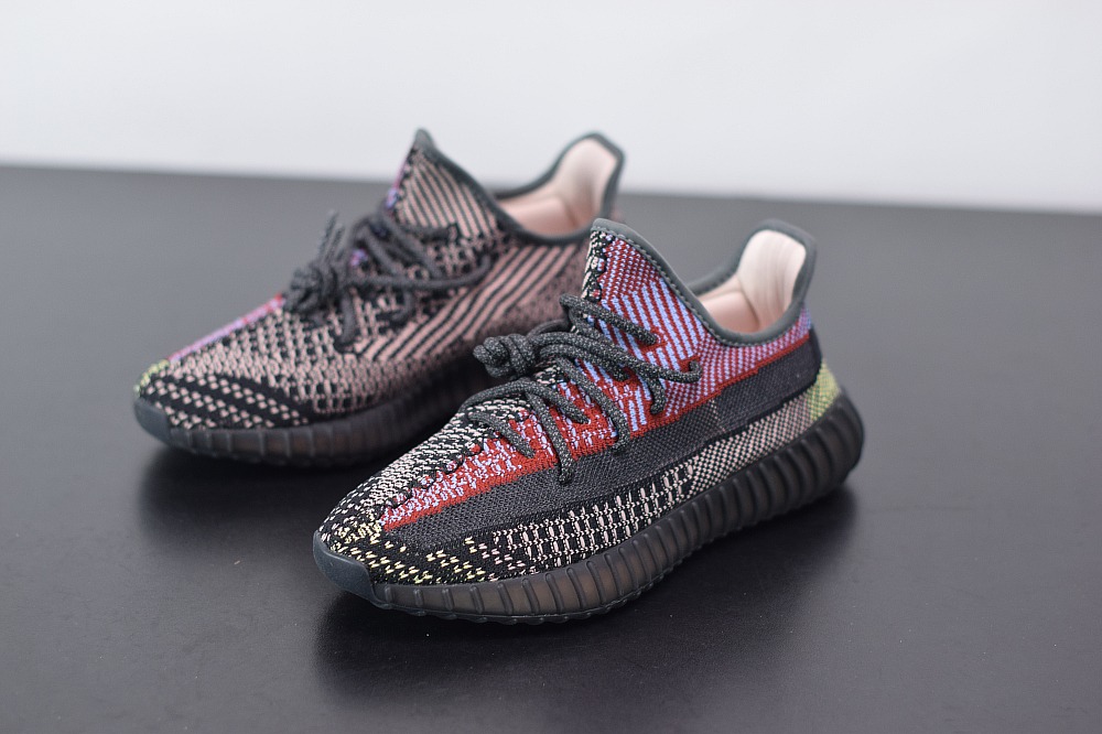 Yeezy Boost 350V2 黑彩虹天使 yechei椰子运动跑鞋 官方货号:FW5190