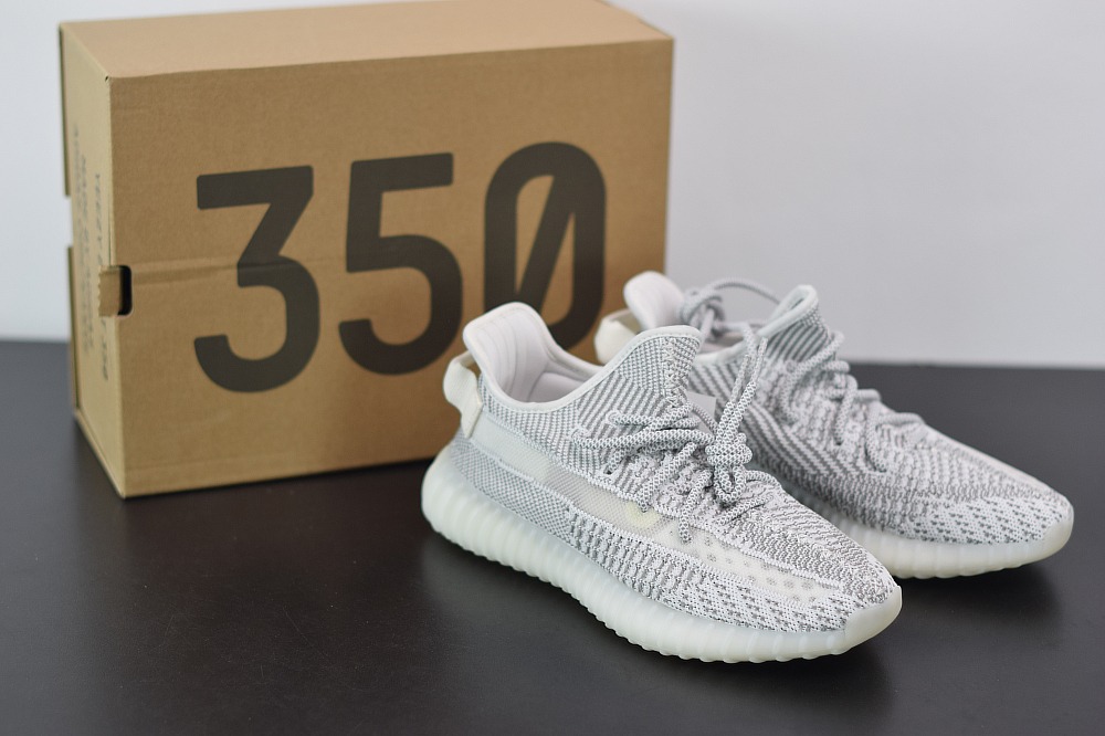 Yeezy Boost 350 V2“Static” 白天使椰子运动跑鞋 货号 EF2905