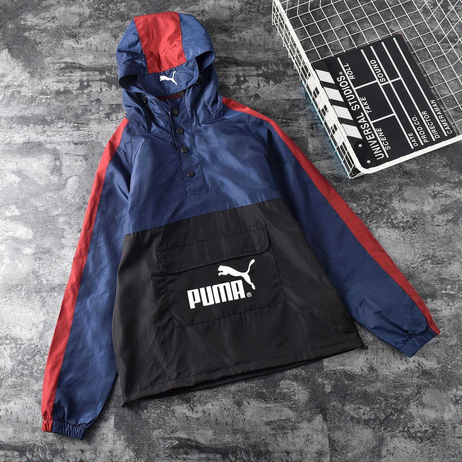 150 PUMA彪马纽扣工装外套 仿记忆150D牛津布料面料