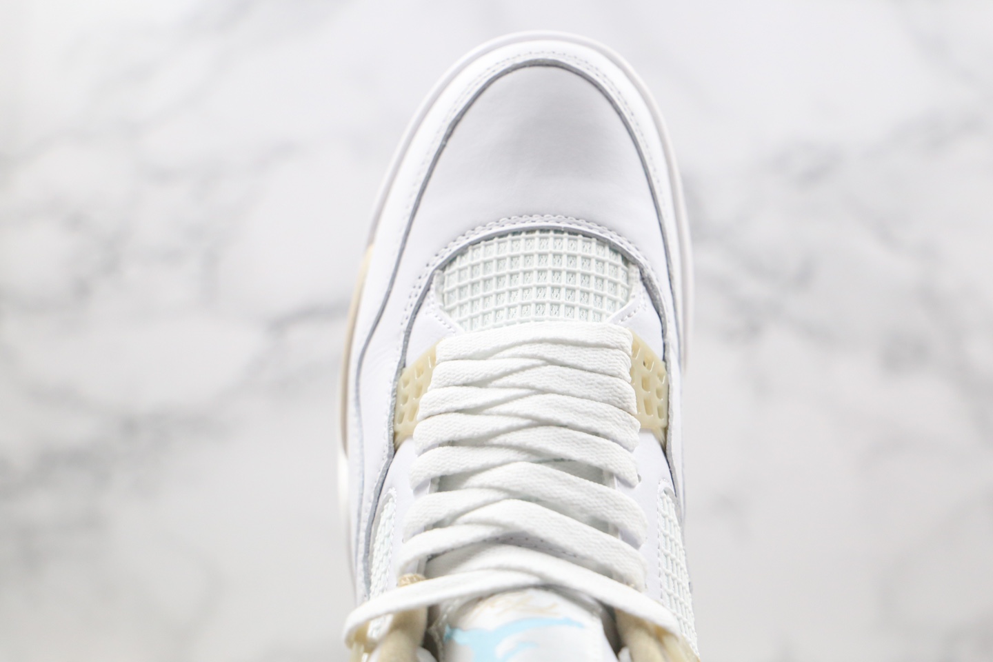 360 公司级 乔丹 AJ4 白卡其色 Air Jordan 4 Retro Linen AJ4 白金 487724-118