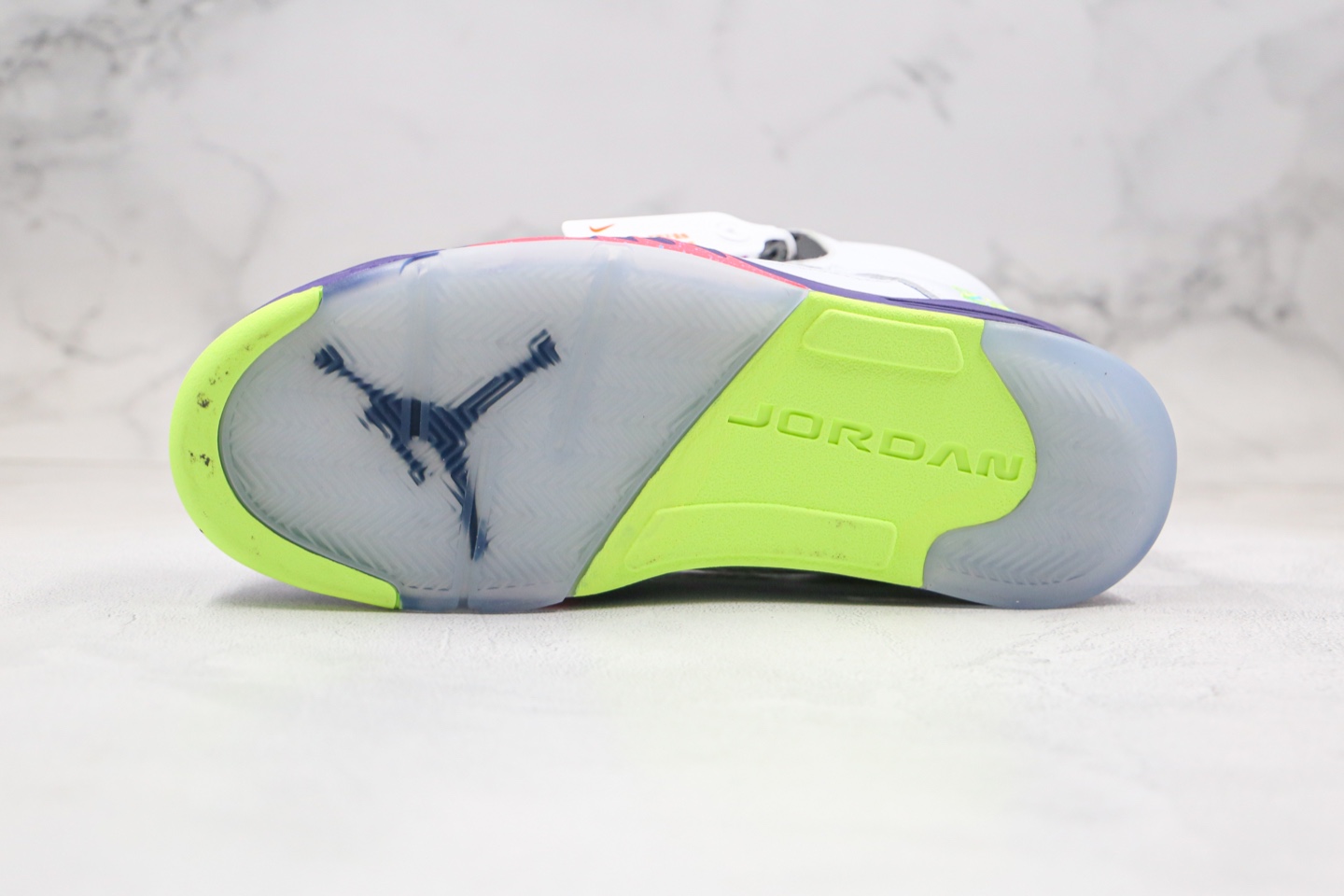 420 公司级 乔丹 AJ5 白紫绿色 Air Jordan 5 “Alternate Bel-Air”新鲜王子DB3335-100 ize ：40-47.5（带半码）
