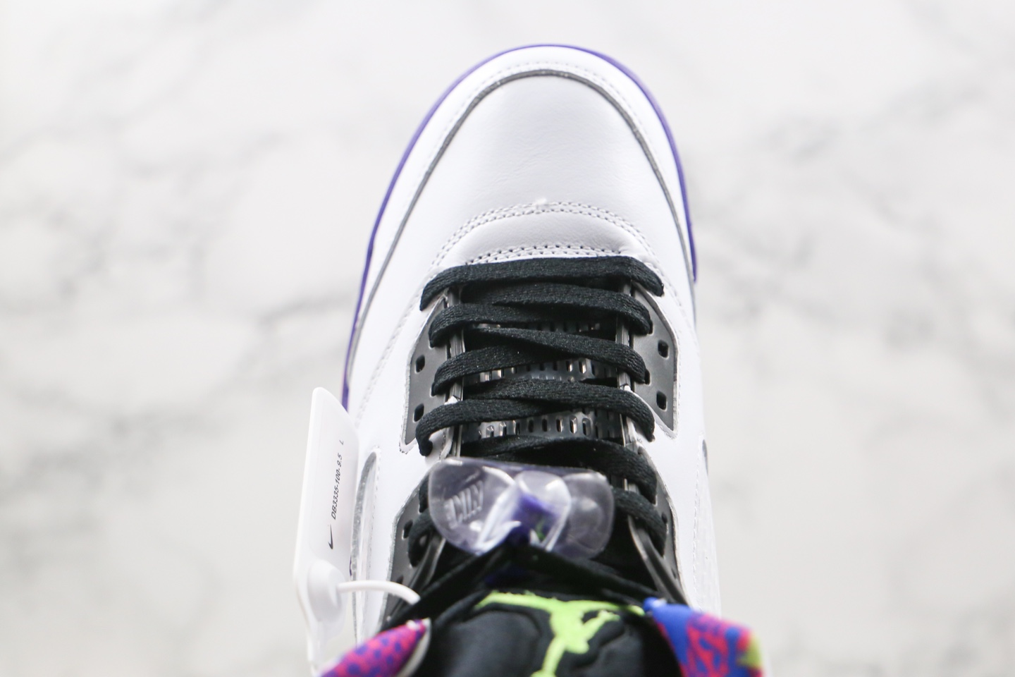 420 公司级 乔丹 AJ5 白紫绿色 Air Jordan 5 “Alternate Bel-Air”新鲜王子DB3335-100 ize ：40-47.5（带半码）