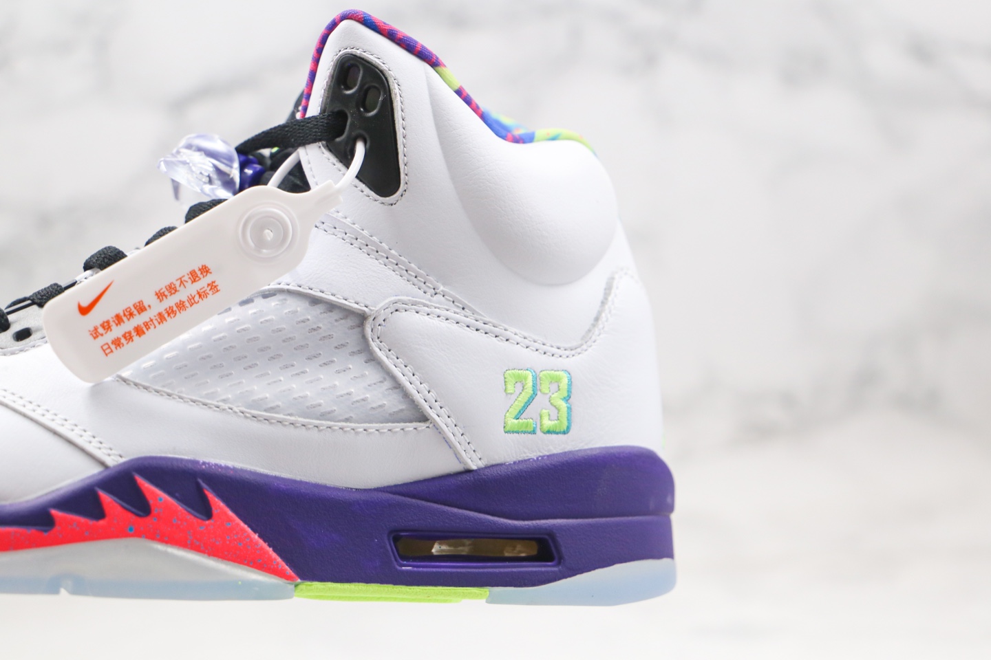 420 公司级 乔丹 AJ5 白紫绿色 Air Jordan 5 “Alternate Bel-Air”新鲜王子DB3335-100 ize ：40-47.5（带半码）